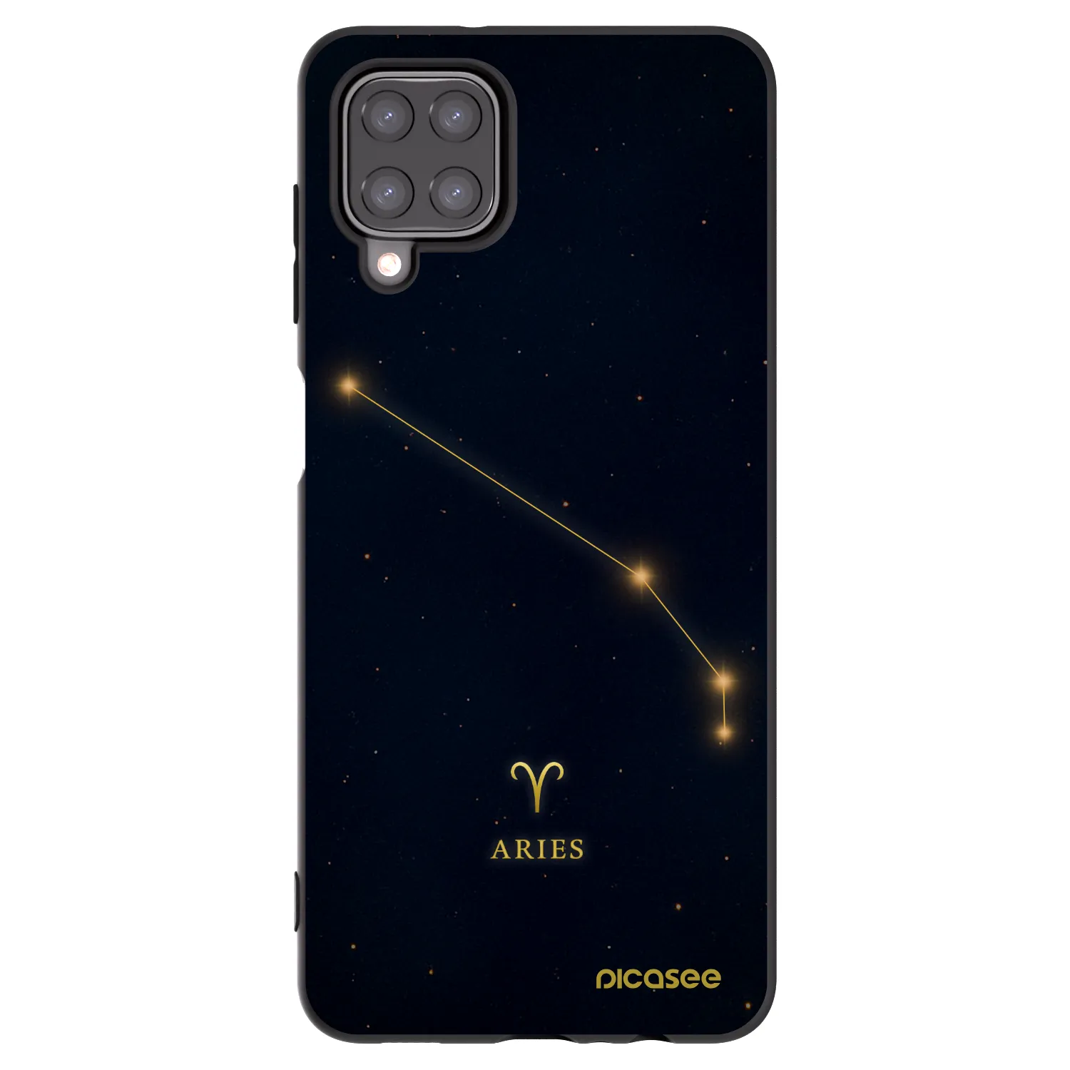 Picasee Samsung Galaxy A12 A125F Hülle - Schwarzes Silikon - ARIES