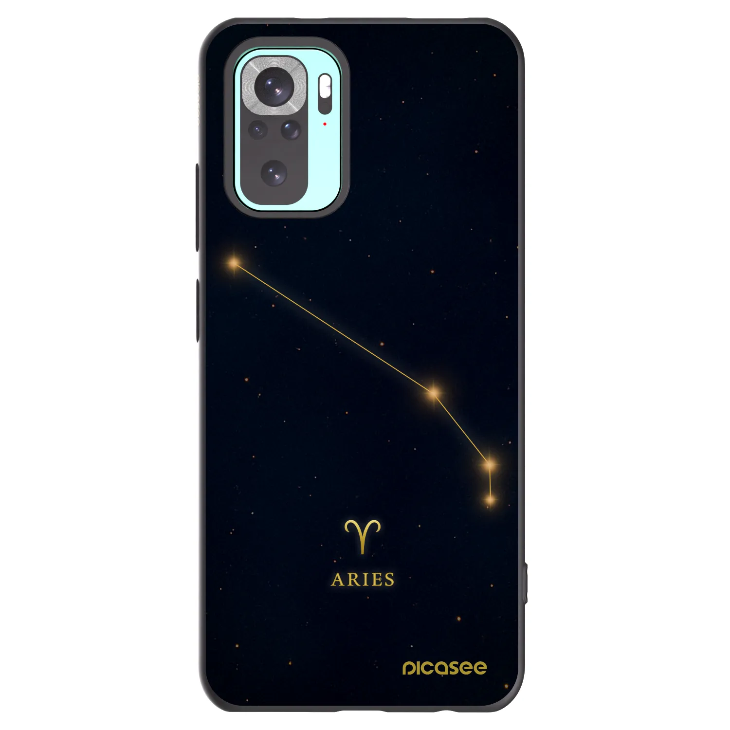 Picasee Xiaomi Redmi Note 10 Pro Hülle - Schwarzes Silikon - ARIES