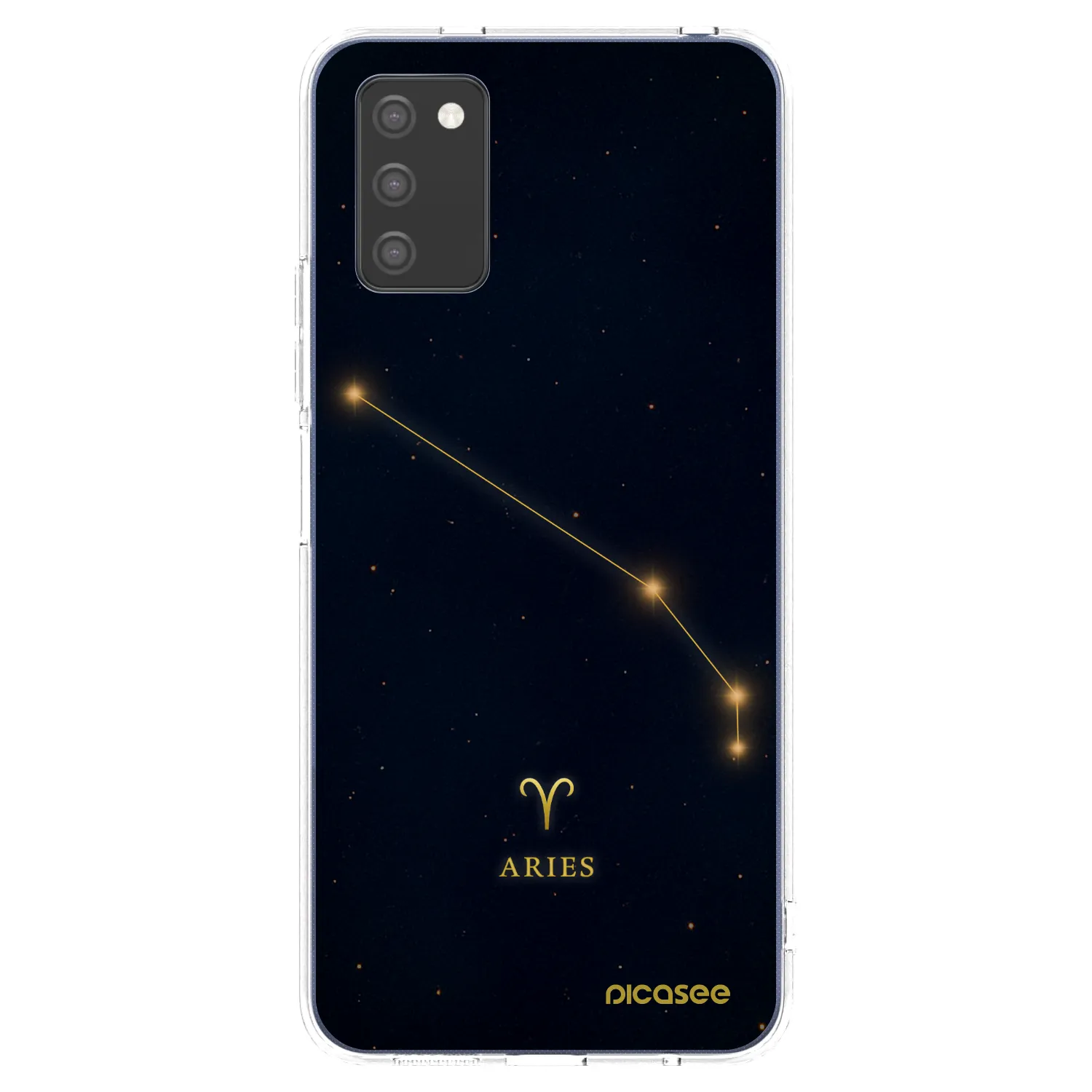 Picasee Samsung Galaxy A03s A037G Hülle - Transparentes Silikon - ARIES