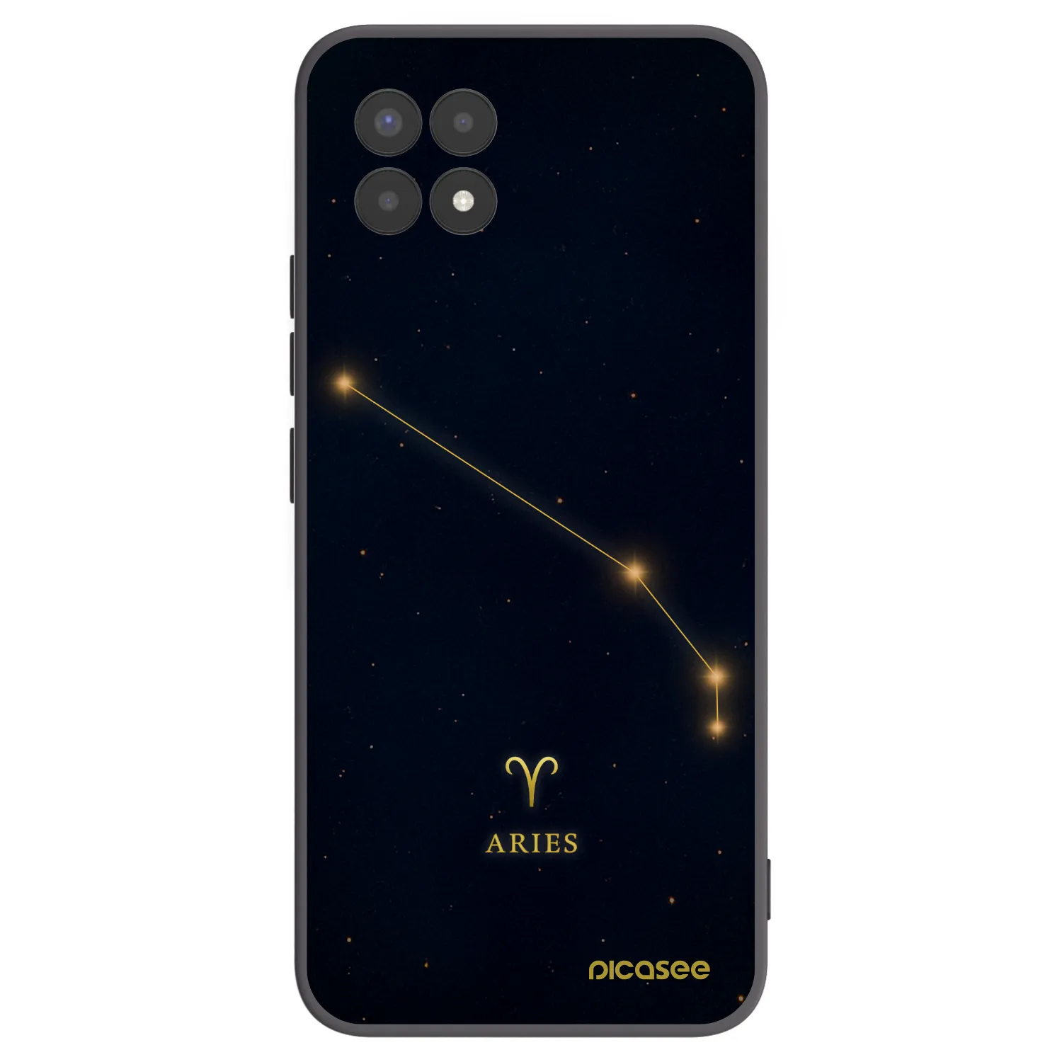 Picasee Realme 8i Hülle - Schwarzes Silikon - ARIES