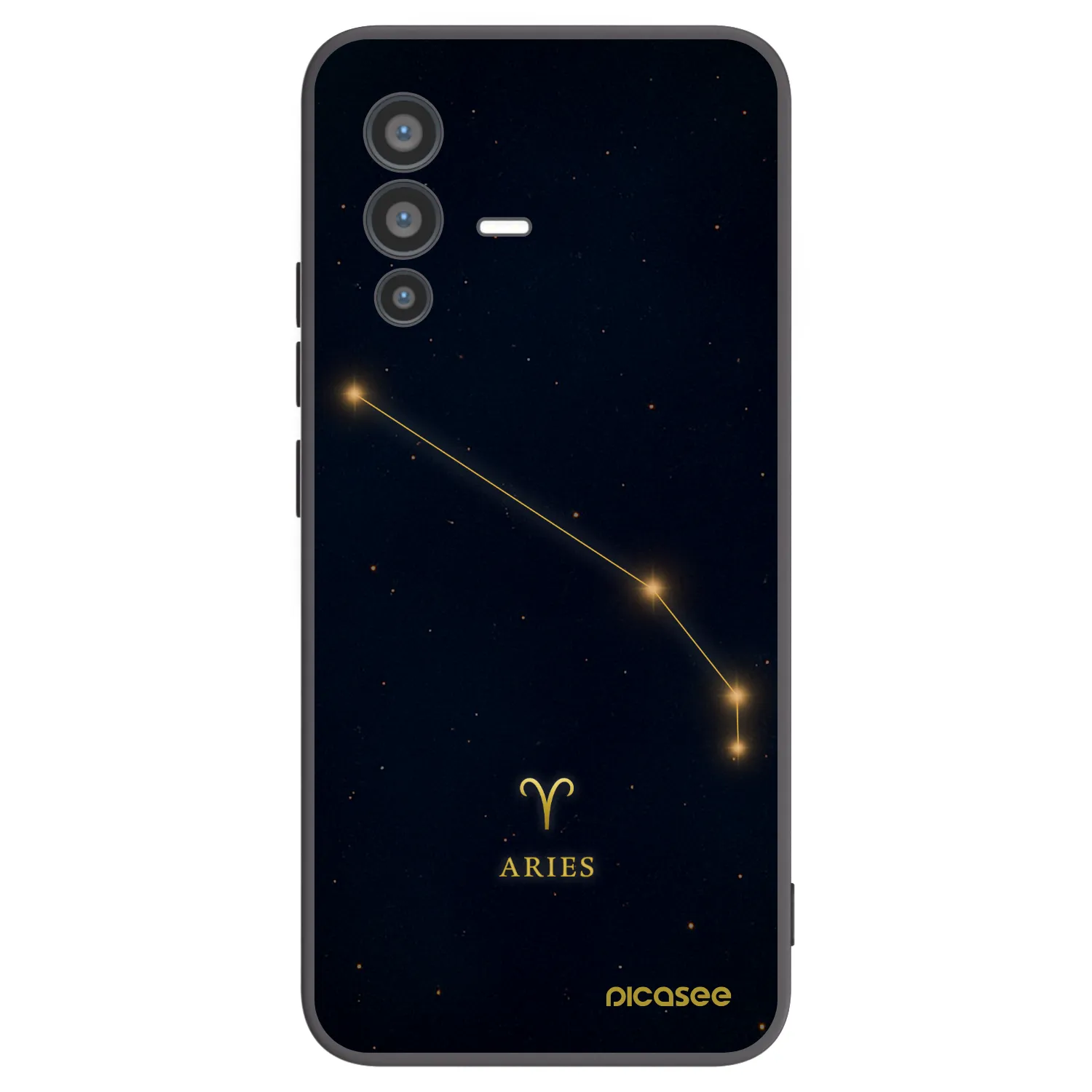 Picasee Vivo V23 5G Hülle - Schwarzes Silikon - ARIES