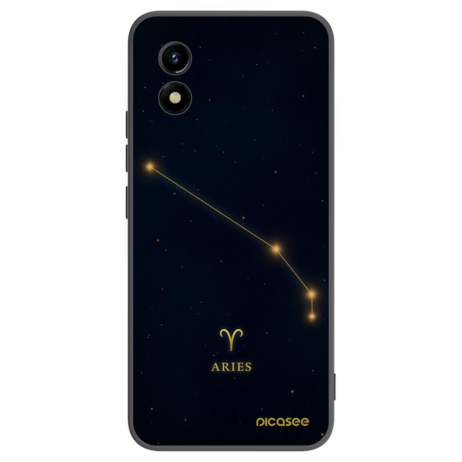 Picasee Vivo Y01 Hülle - Schwarzes Silikon - ARIES