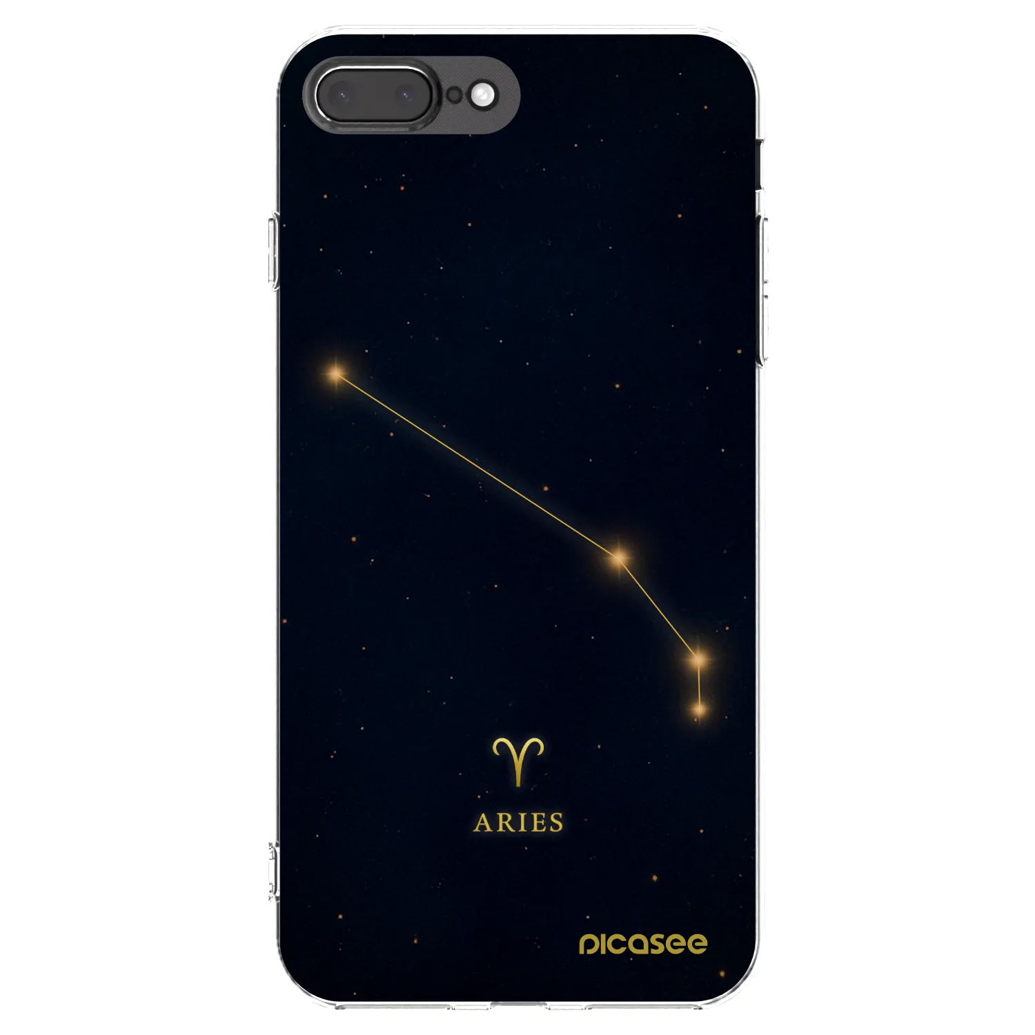 Picasee Apple iPhone 8 Plus Hülle - Transparentes Silikon - ARIES