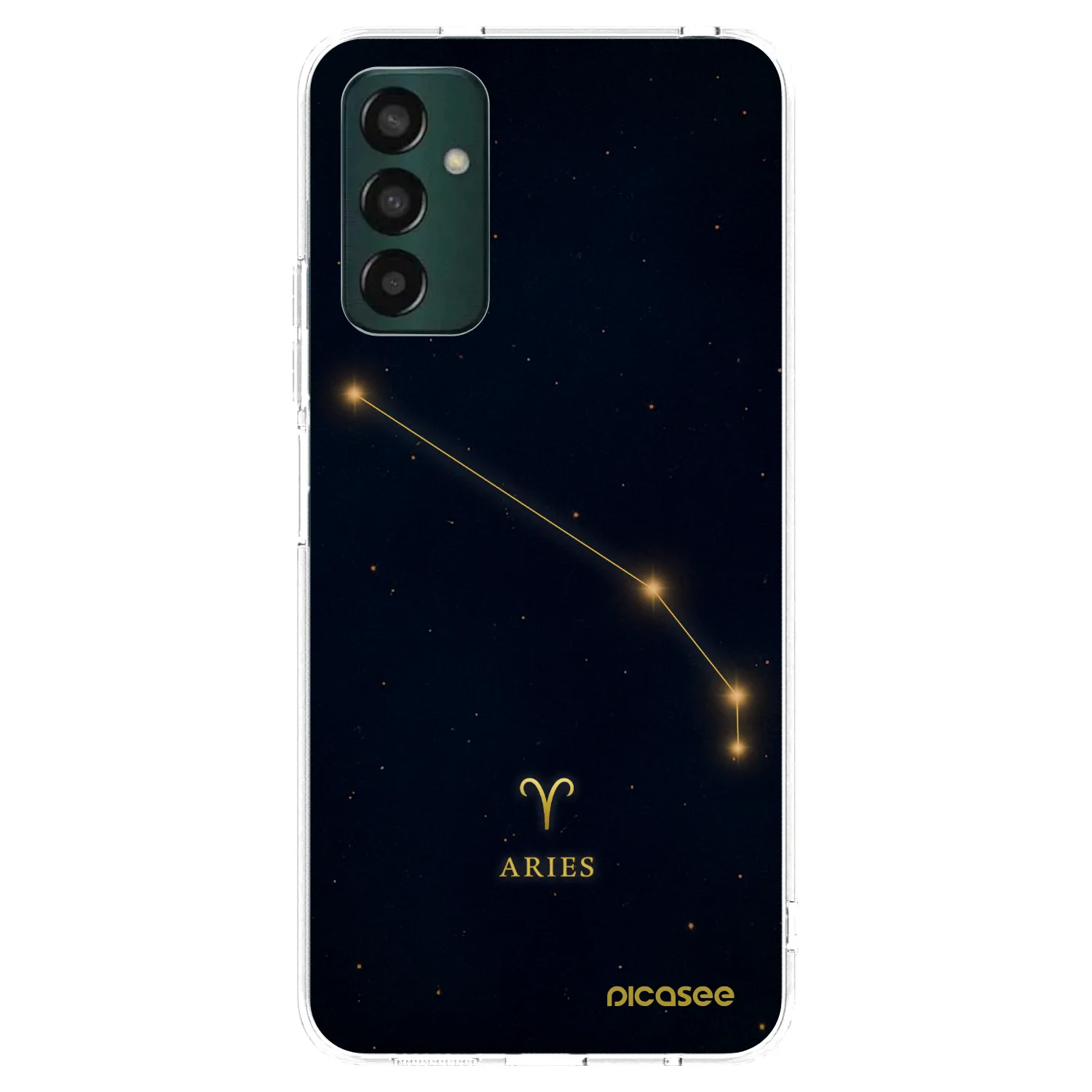 Picasee Samsung Galaxy M13 M135F Hülle - Transparentes Silikon - ARIES
