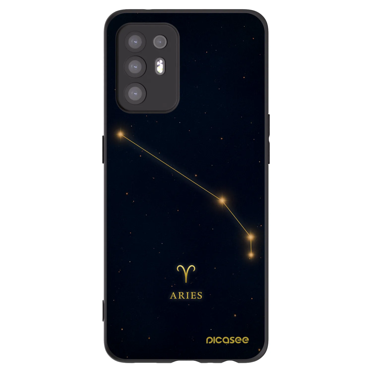 Picasee OPPO A94 5G Hülle - Schwarzes Silikon - ARIES