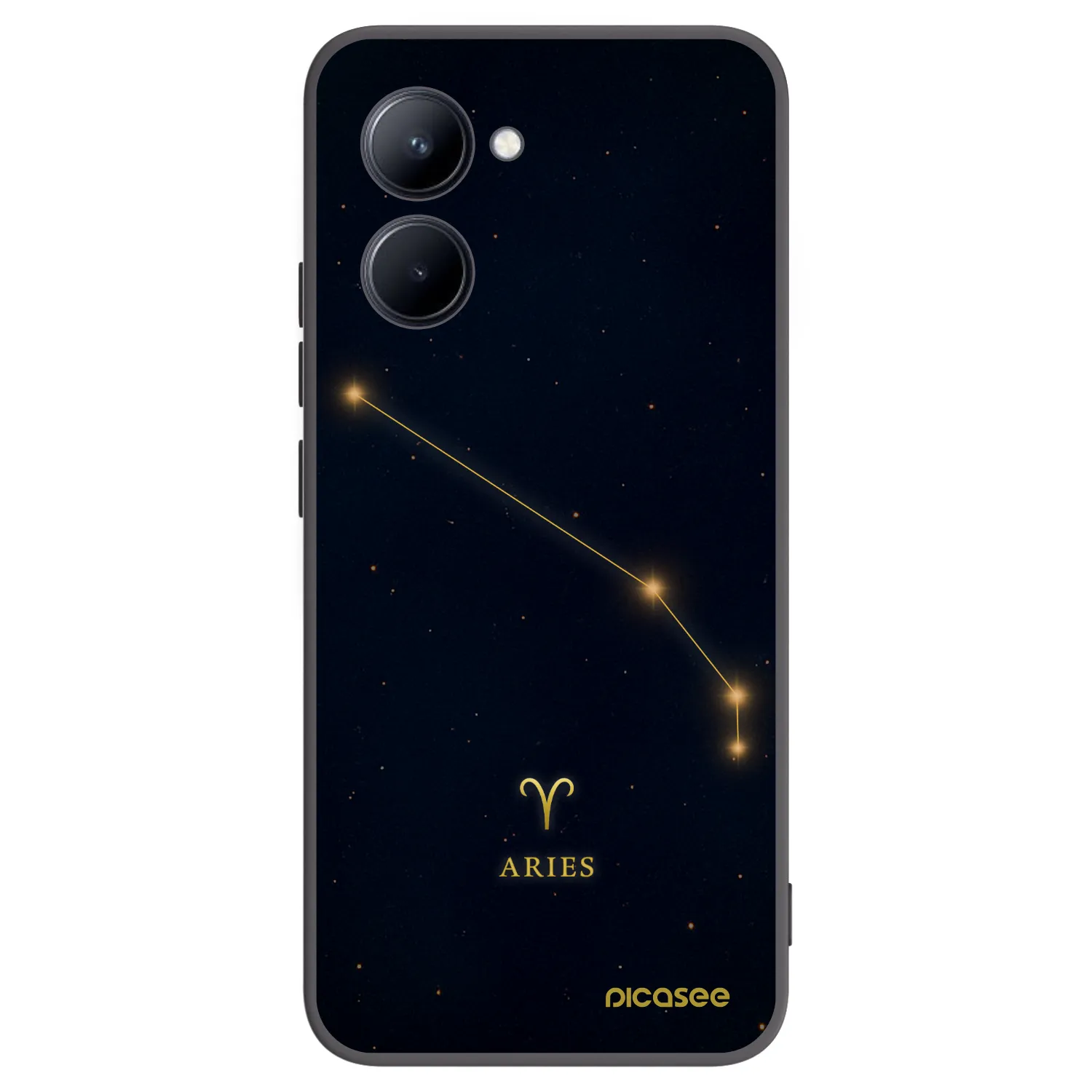 Picasee Realme C33 (2023) Hülle - Schwarzes Silikon - ARIES