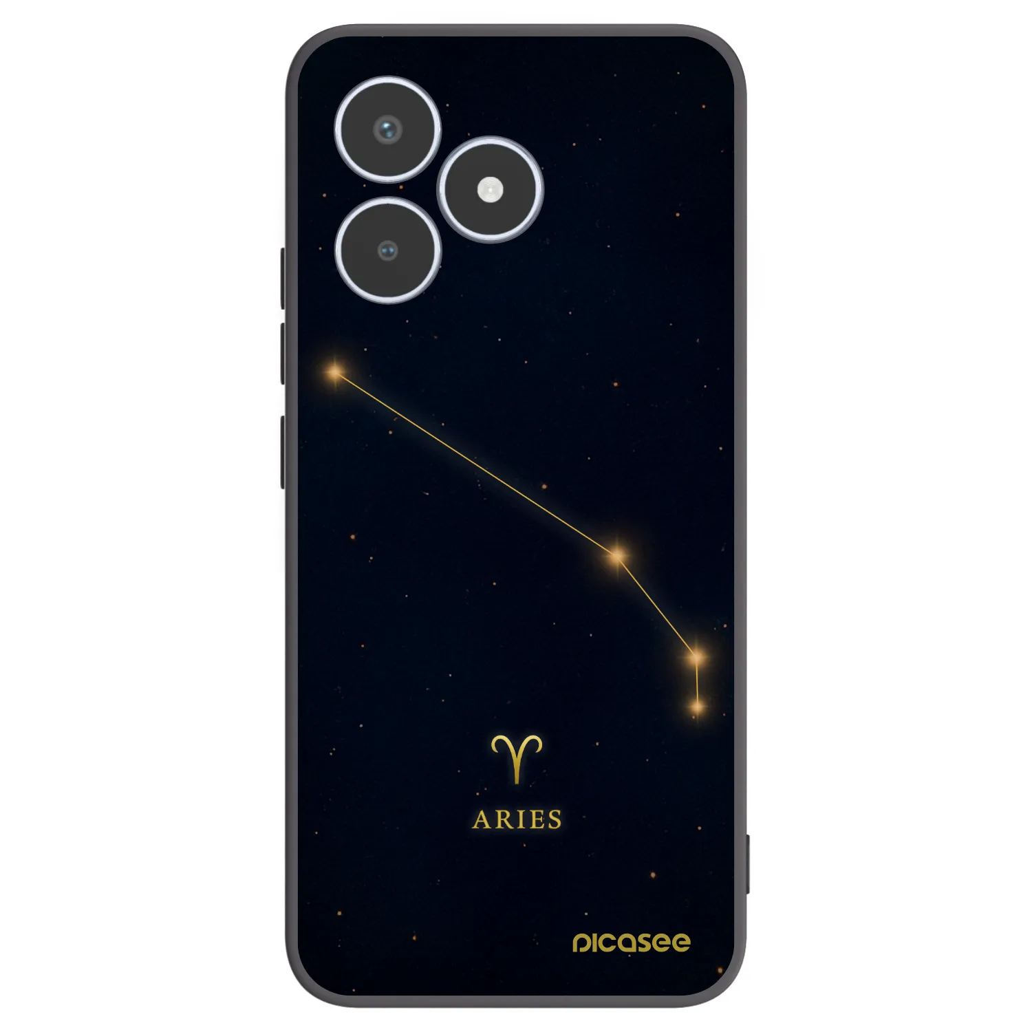 Picasee Realme C53 Hülle - Schwarzes Silikon - ARIES