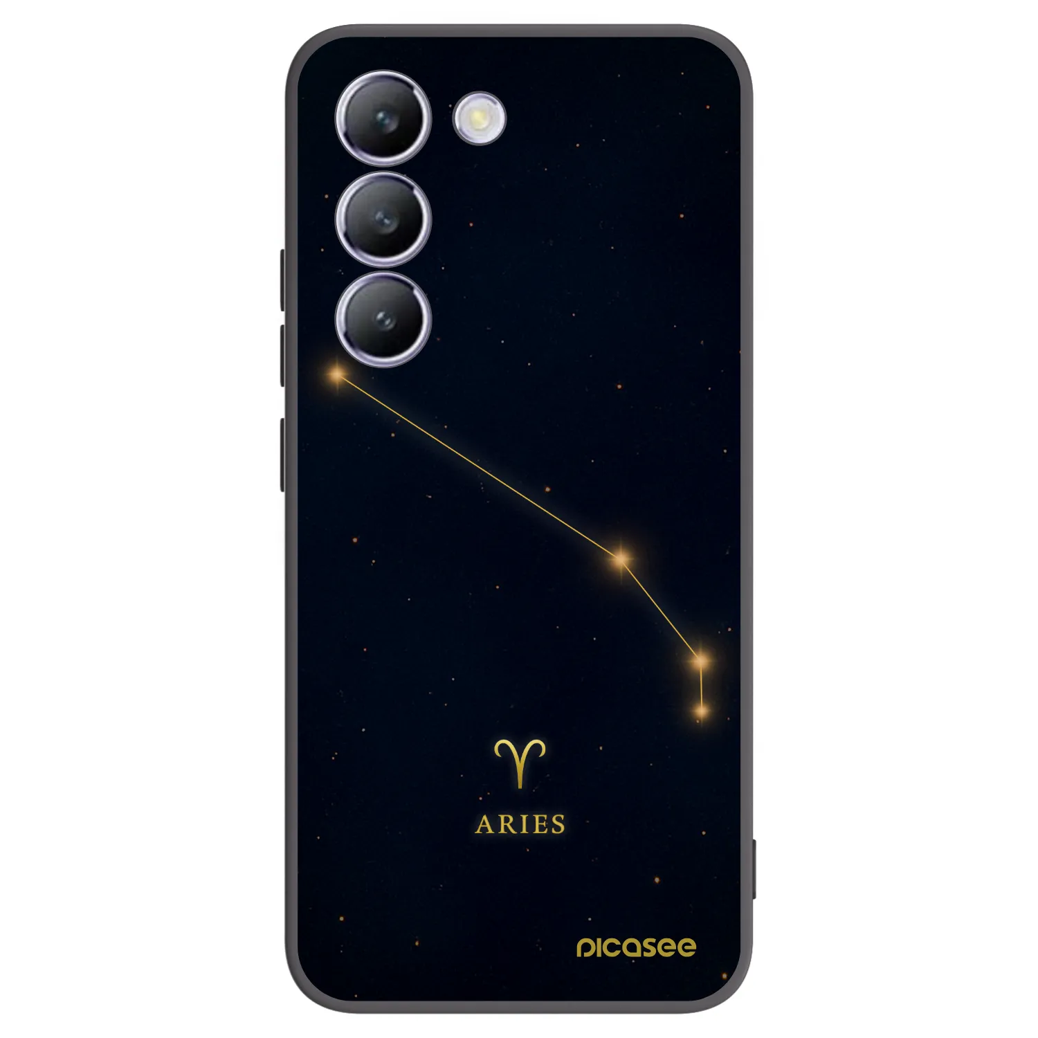 Picasee Vivo V40 SE 5G Hülle - Schwarzes Silikon - ARIES