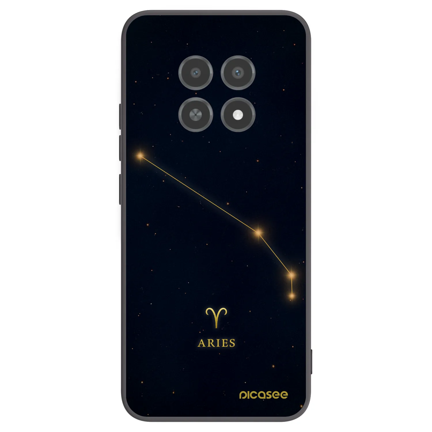 Picasee Realme 12X Hülle - Schwarzes Silikon - ARIES