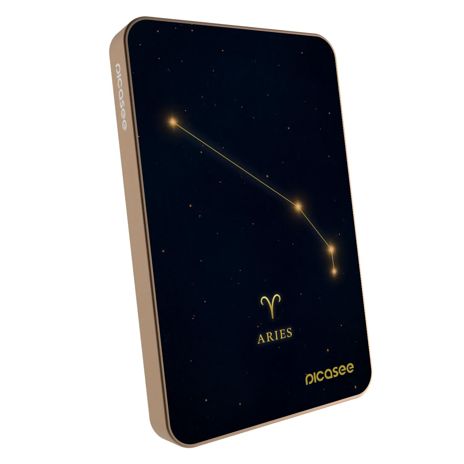 Picasee Powerbank mit MagSafe 5 000 mAh Golden - ARIES