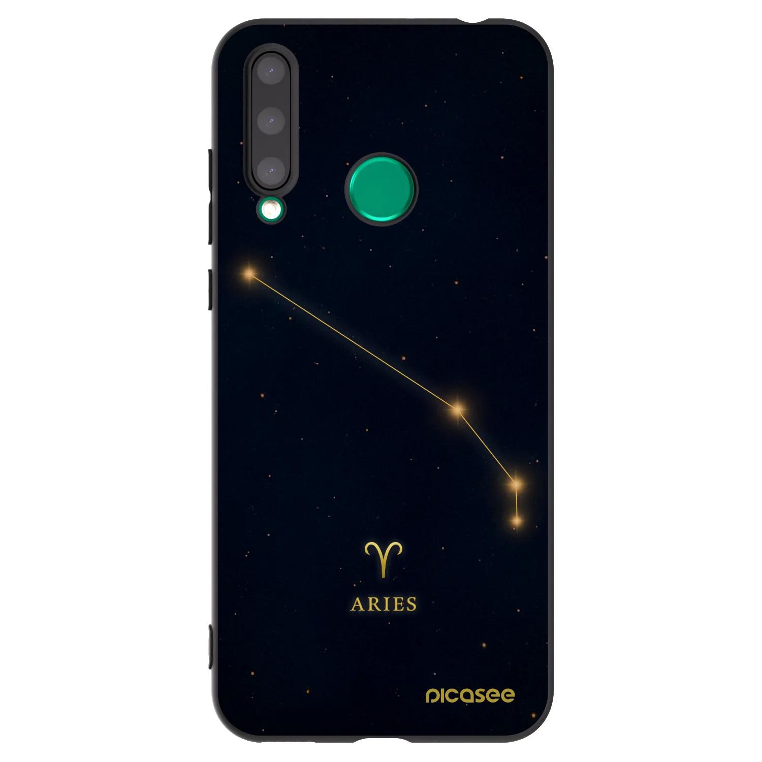 Picasee Honor 20 Lite Hülle - Schwarzes Silikon - ARIES