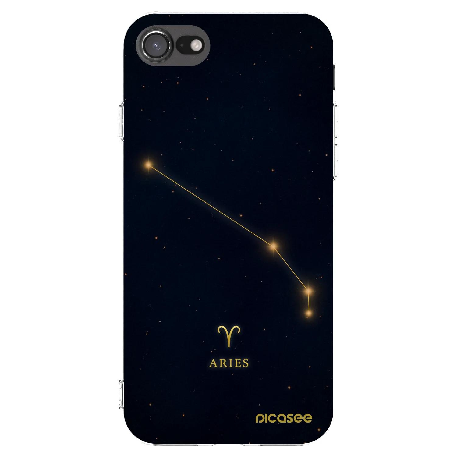Picasee Apple iPhone 8 Hülle - Transparentes Silikon - ARIES
