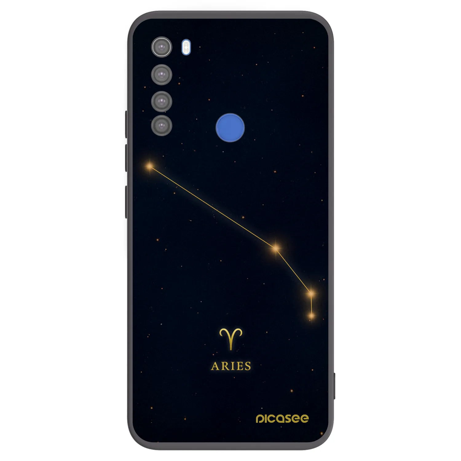 Picasee Xiaomi Redmi Note 8T Hülle - Schwarzes Silikon - ARIES