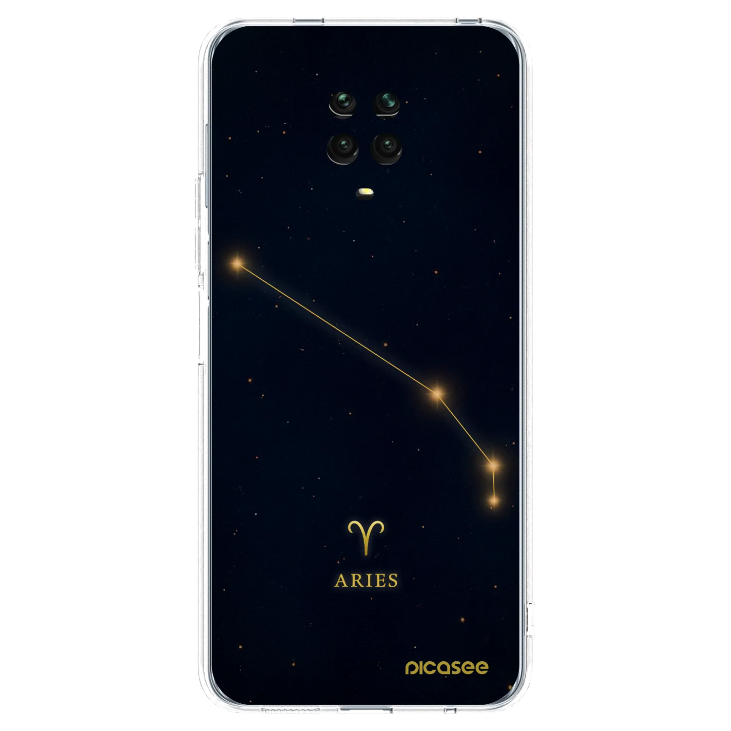 Picasee Xiaomi Redmi Note 9S Hülle - Transparentes Silikon - ARIES
