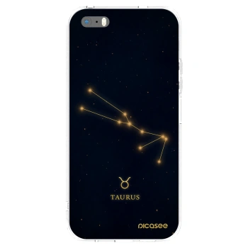 Picasee Apple iPhone 5/5S/SE Hülle - Transparentes Silikon - TAURUS