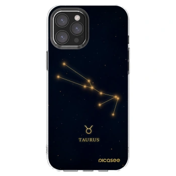 Picasee Apple iPhone 12 Pro Max Hülle - Transparentes Silikon - TAURUS