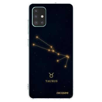 Picasee Samsung Galaxy M51 M515F Hülle - Transparentes Silikon - TAURUS