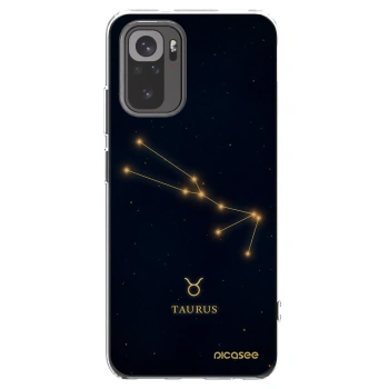 Picasee Xiaomi Redmi Note 10 Hülle - Transparentes Silikon - TAURUS