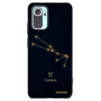 Picasee Xiaomi Redmi Note 10 Pro Hülle - Schwarzes Silikon - TAURUS