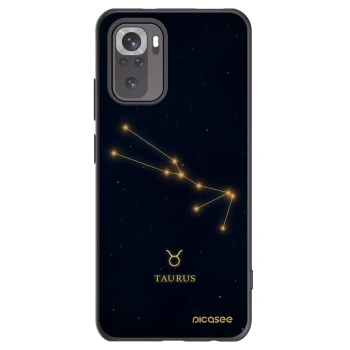 Picasee Xiaomi Redmi Note 10S Hülle - Schwarzes Silikon - TAURUS