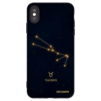 Picasee Apple iPhone XS Max Hülle - Schwarzes Silikon - TAURUS