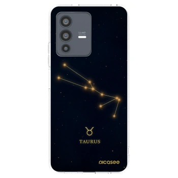 Picasee Vivo V23 5G Hülle - Transparentes Silikon - TAURUS