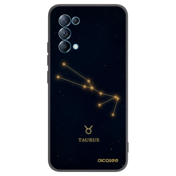 Picasee OPPO A16s Hülle - Schwarzes Silikon - TAURUS