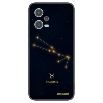 Picasee Xiaomi Redmi Note 12 5G Hülle - Schwarzes Silikon - TAURUS