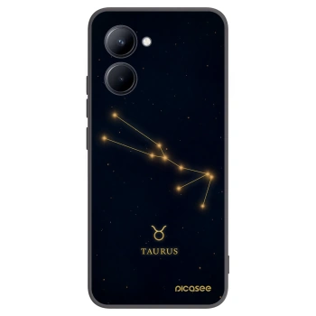 Picasee Realme C33 (2023) Hülle - Schwarzes Silikon - TAURUS