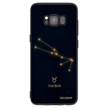 Picasee Samsung Galaxy S8 G950F Hülle - Schwarzes Silikon - TAURUS