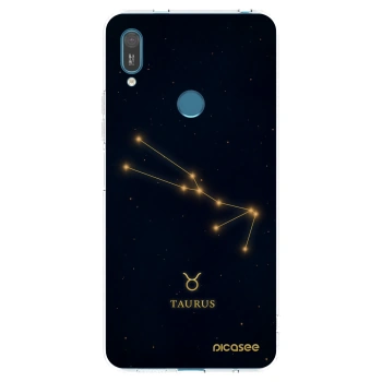 Picasee Huawei Y7 2019 Hülle - Transparentes Silikon - TAURUS