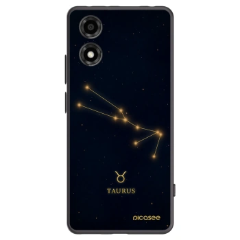 Picasee Motorola Moto E14 Hülle - Schwarzes Silikon - TAURUS