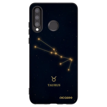 Picasee Huawei P30 Lite Hülle - Schwarzes Silikon - TAURUS