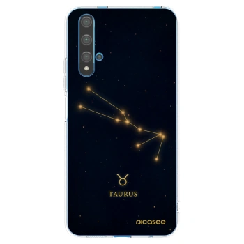 Picasee Huawei Nova 5T Hülle - Transparentes Silikon - TAURUS