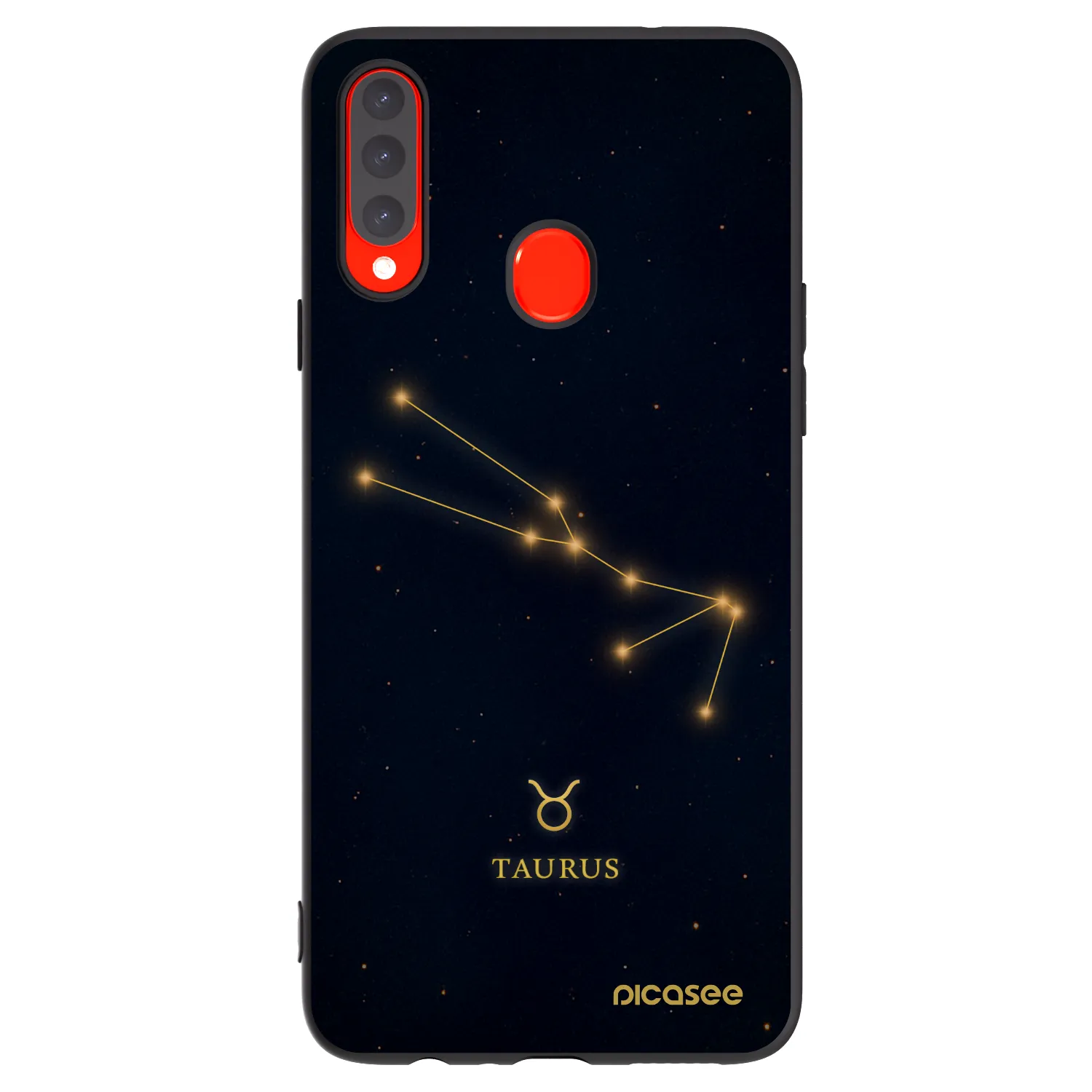 Picasee Samsung Galaxy A20s Hülle - Schwarzes Silikon - TAURUS