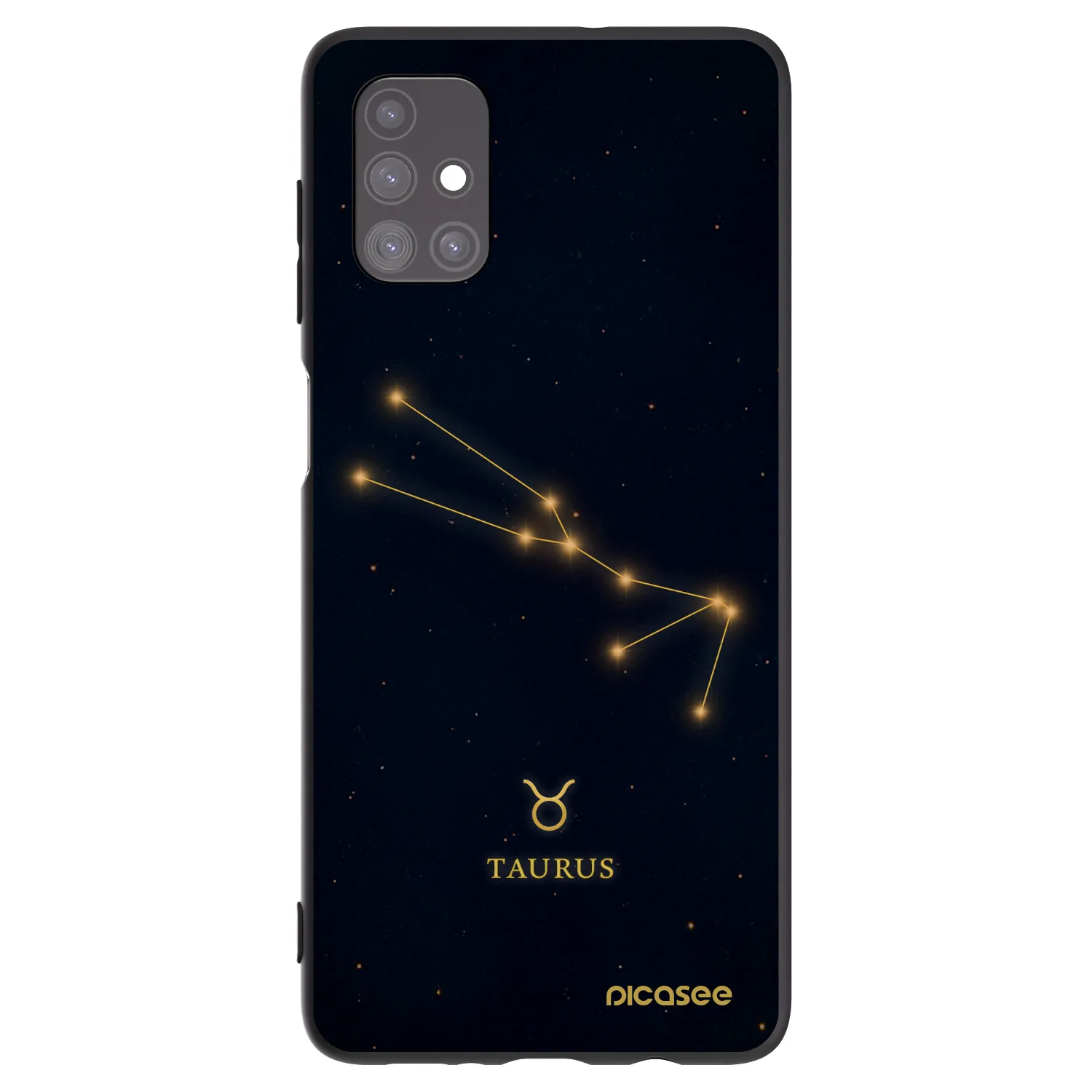 Picasee Samsung Galaxy M51 M515F Hülle - Schwarzes Silikon - TAURUS
