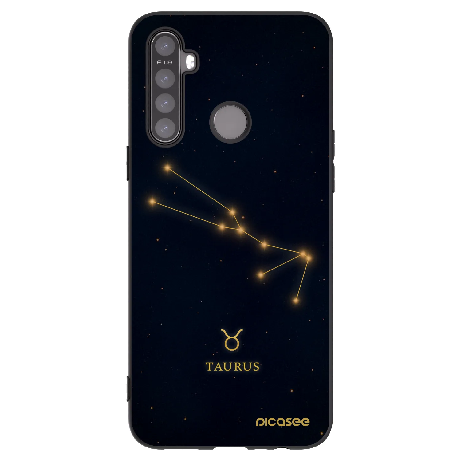 Picasee Realme 6i Hülle - Schwarzes Silikon - TAURUS