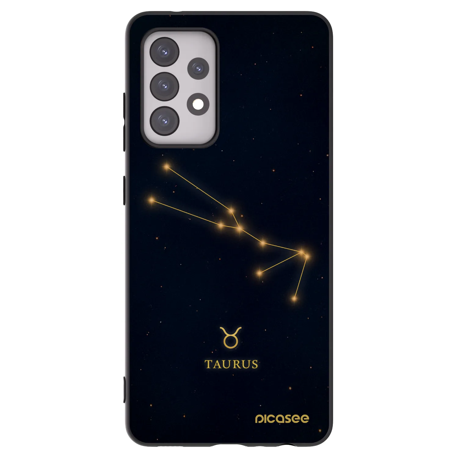 Picasee Samsung Galaxy A52 5G A525F Hülle - Schwarzes Silikon - TAURUS