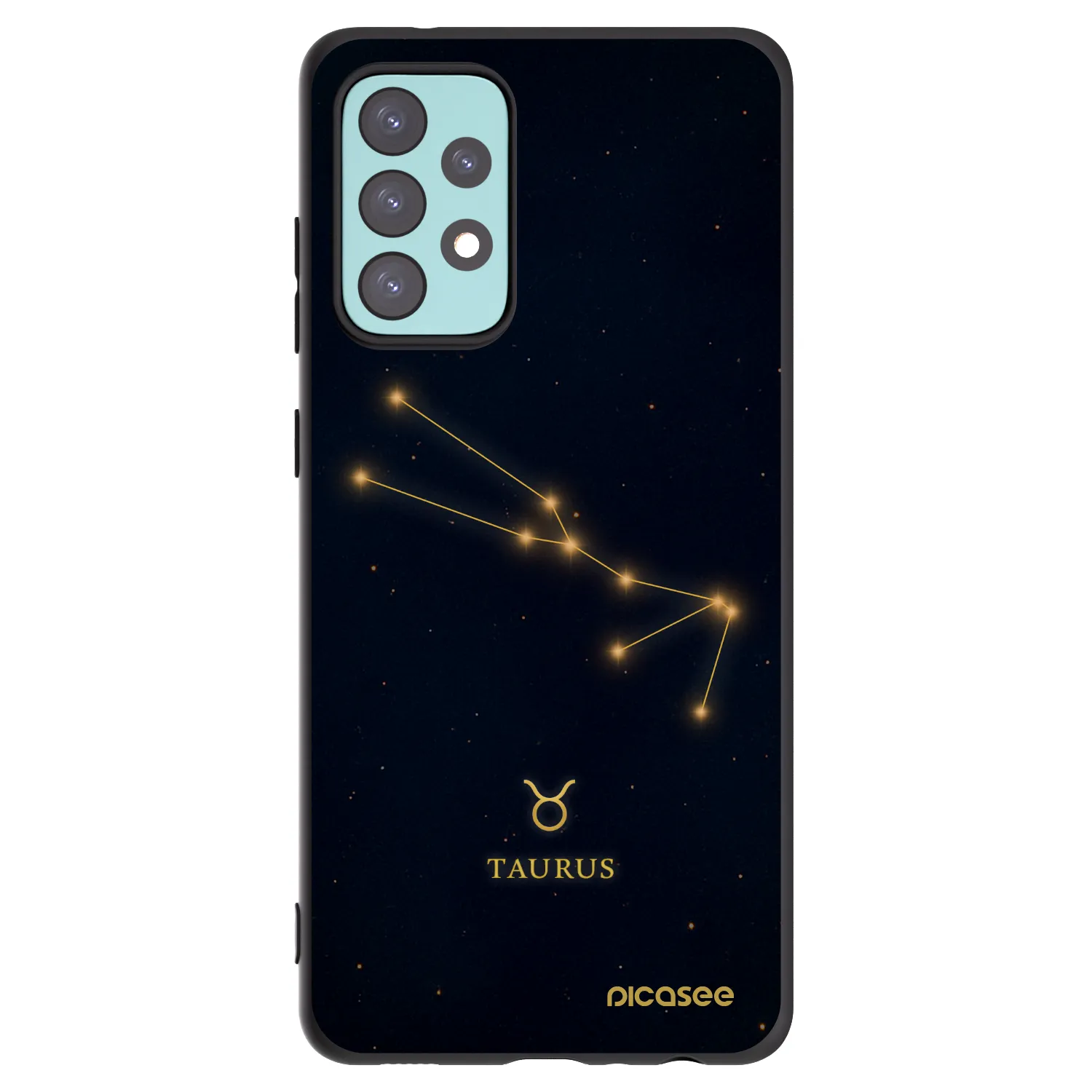 Picasee Samsung Galaxy A72 A725F Hülle - Schwarzes Silikon - TAURUS