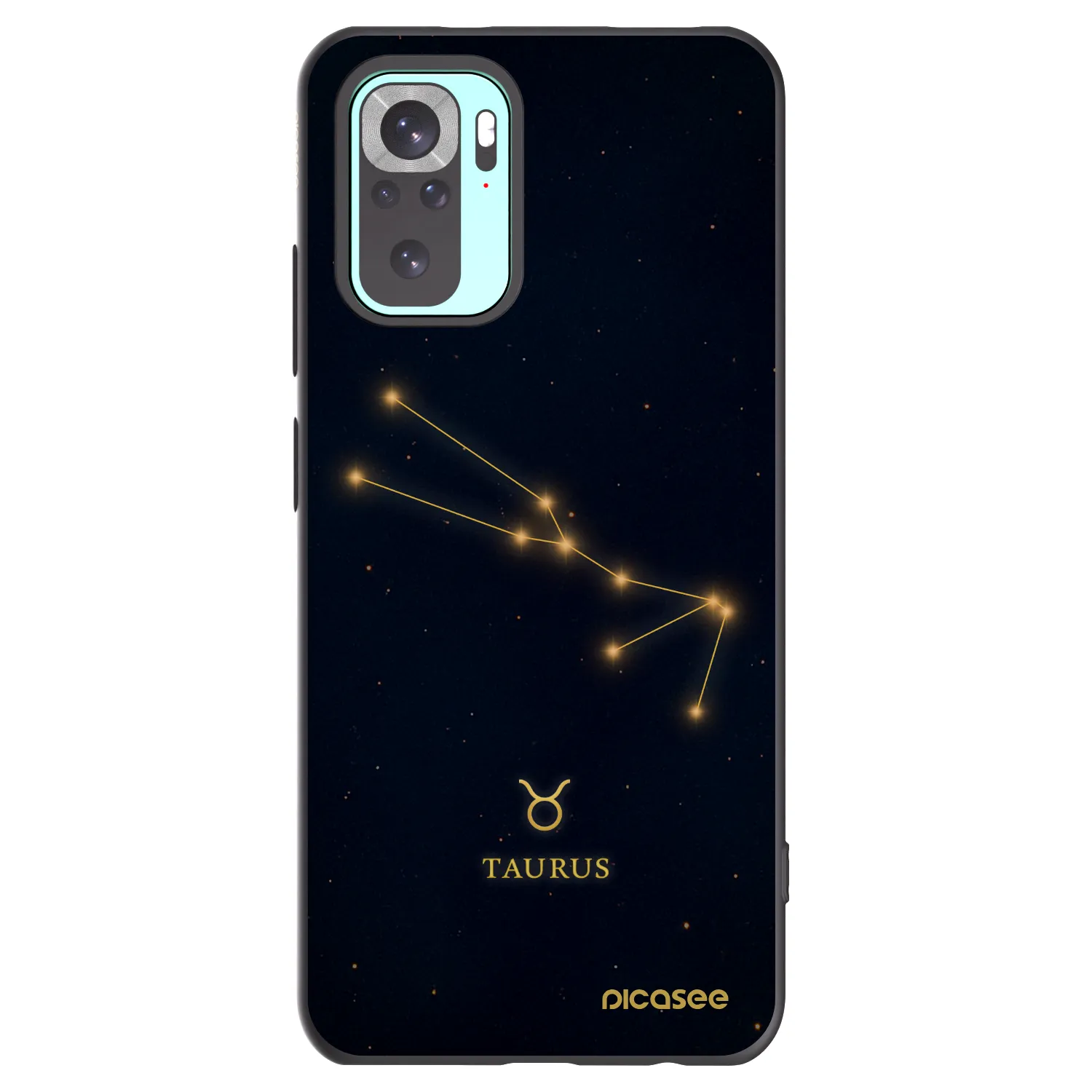 Picasee Xiaomi Redmi Note 10 Pro Hülle - Schwarzes Silikon - TAURUS