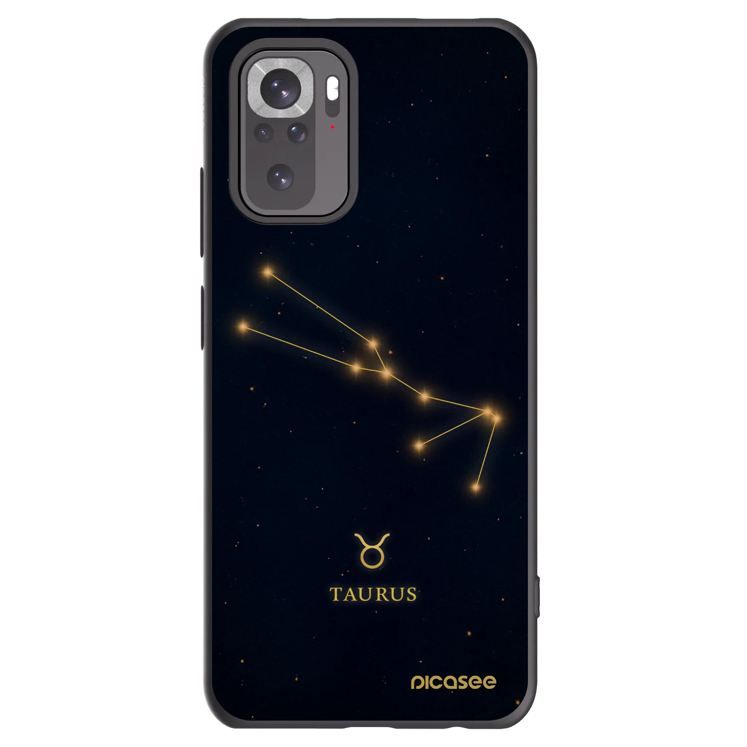 Picasee Xiaomi Redmi Note 10S Hülle - Schwarzes Silikon - TAURUS