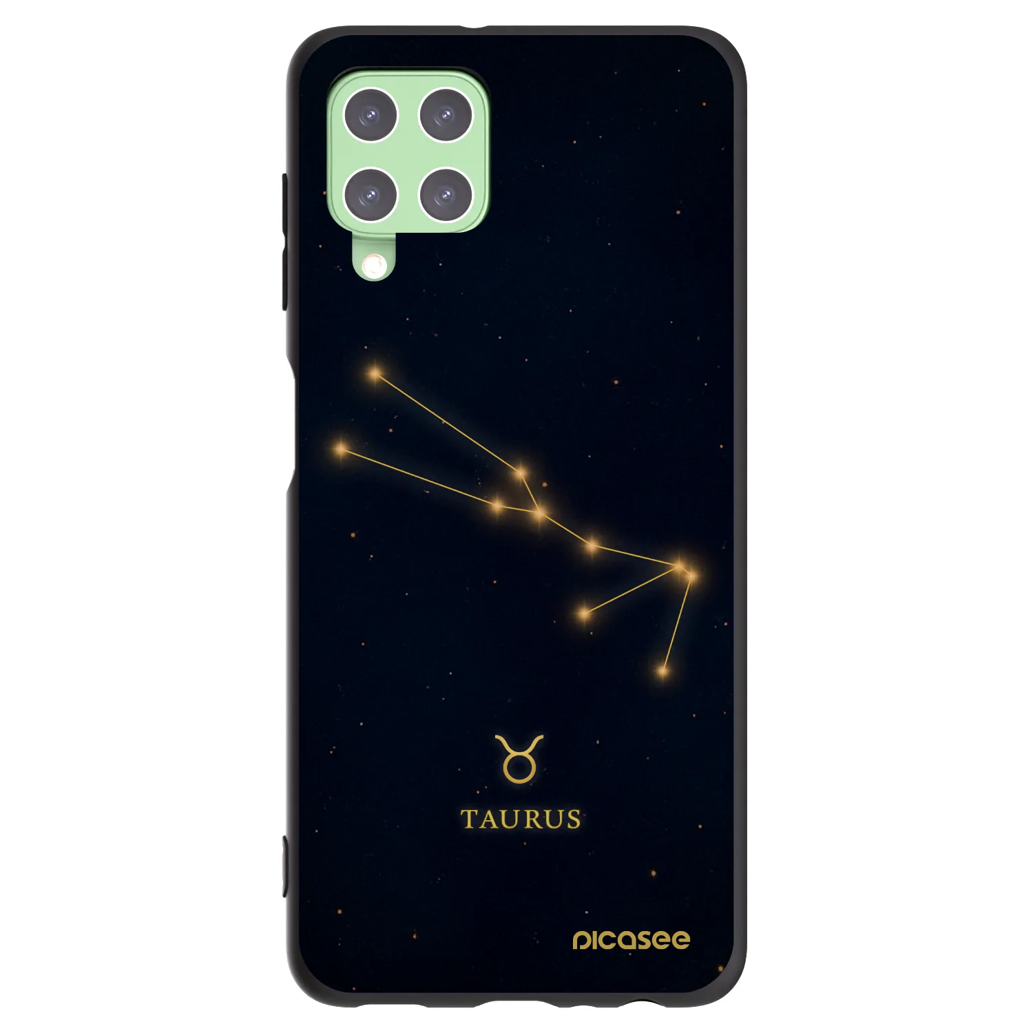 Picasee Samsung Galaxy A22 A225F 4G Hülle - Schwarzes Silikon - TAURUS
