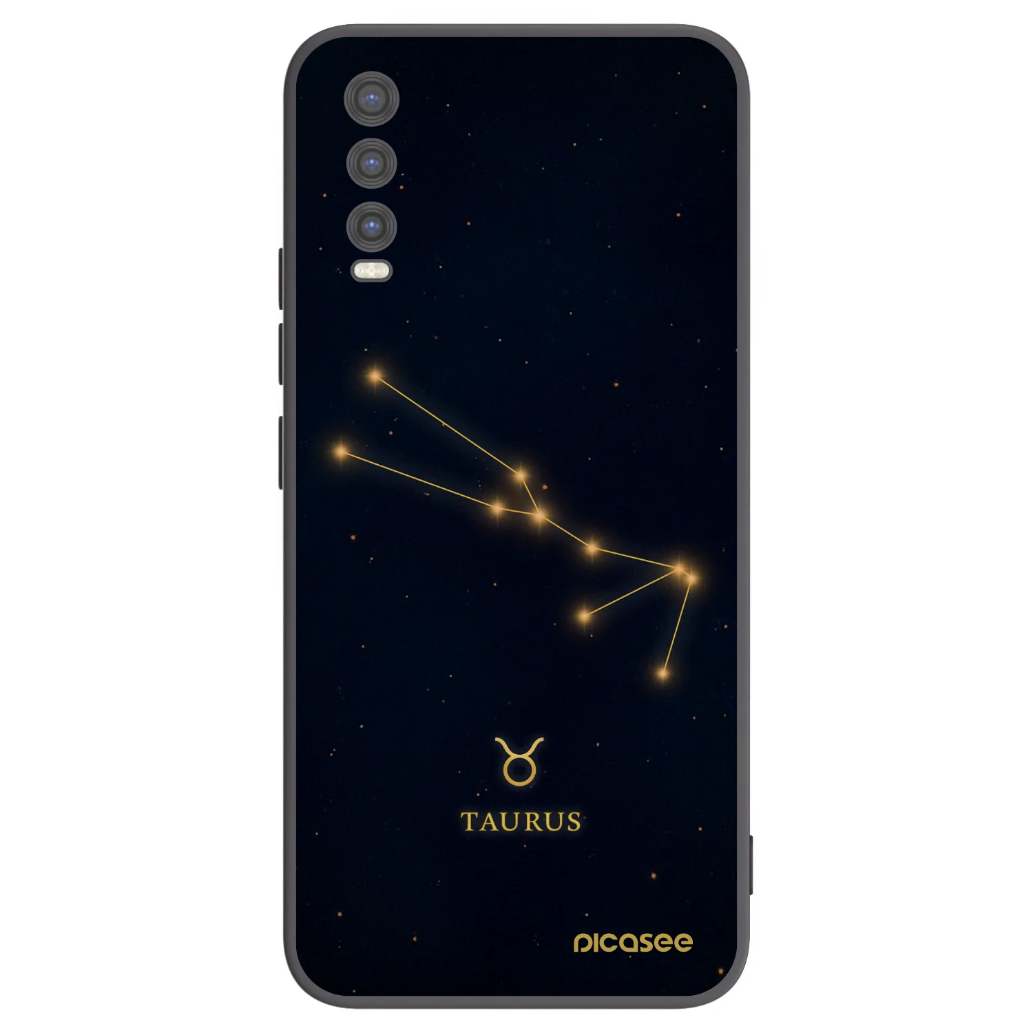 Picasee Vivo Y20s Hülle - Schwarzes Silikon - TAURUS