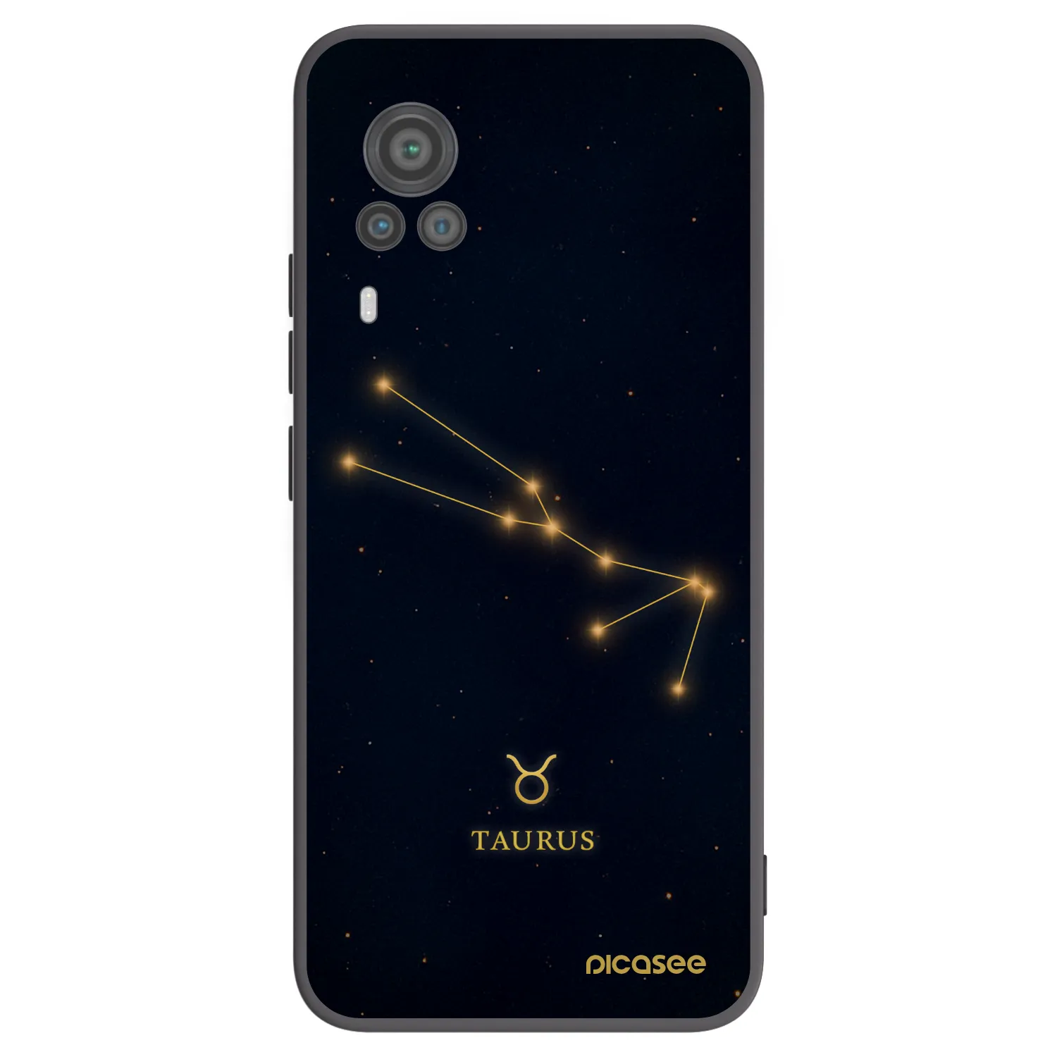 Picasee Vivo X60 Pro 5G Hülle - Schwarzes Silikon - TAURUS