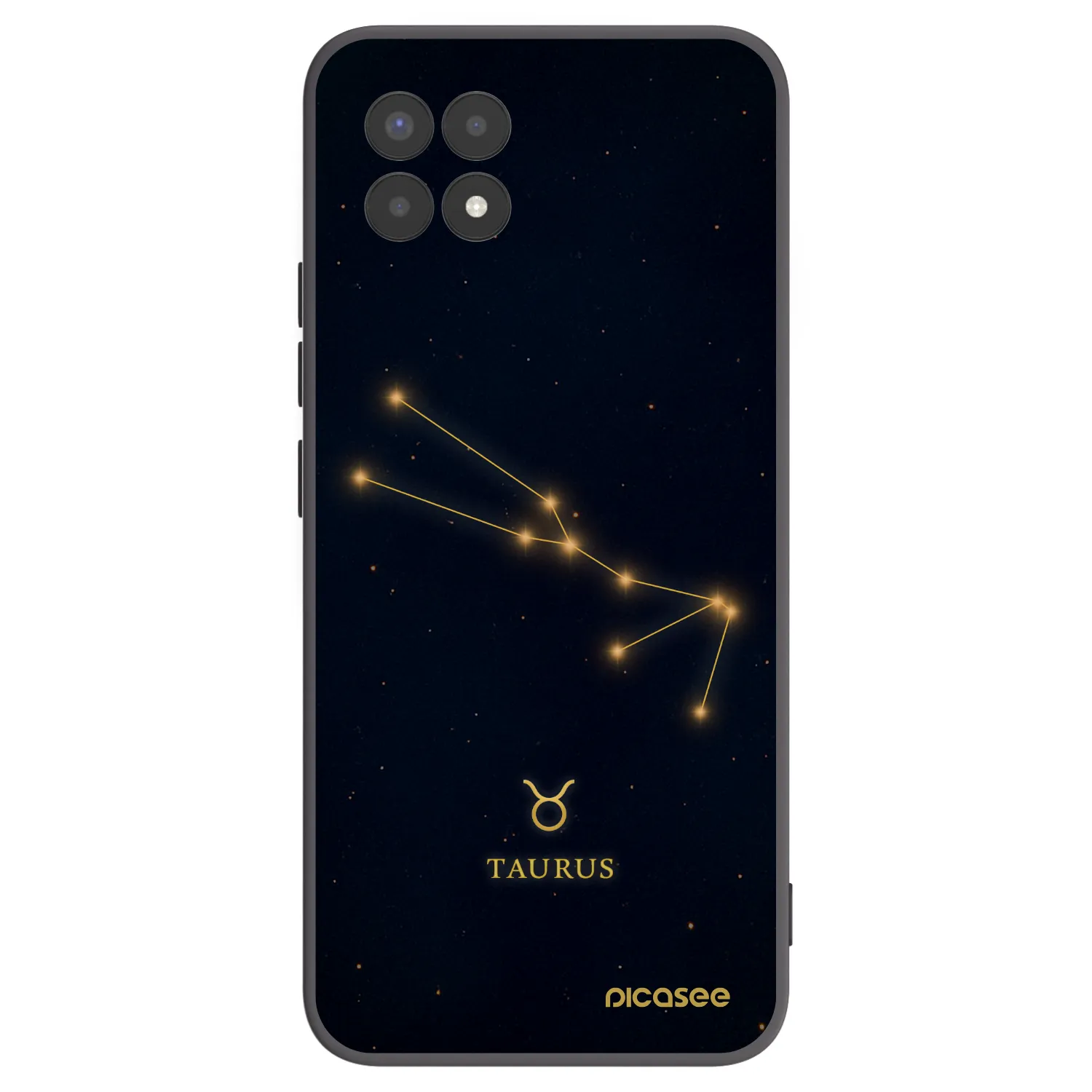 Picasee Realme 8i Hülle - Schwarzes Silikon - TAURUS