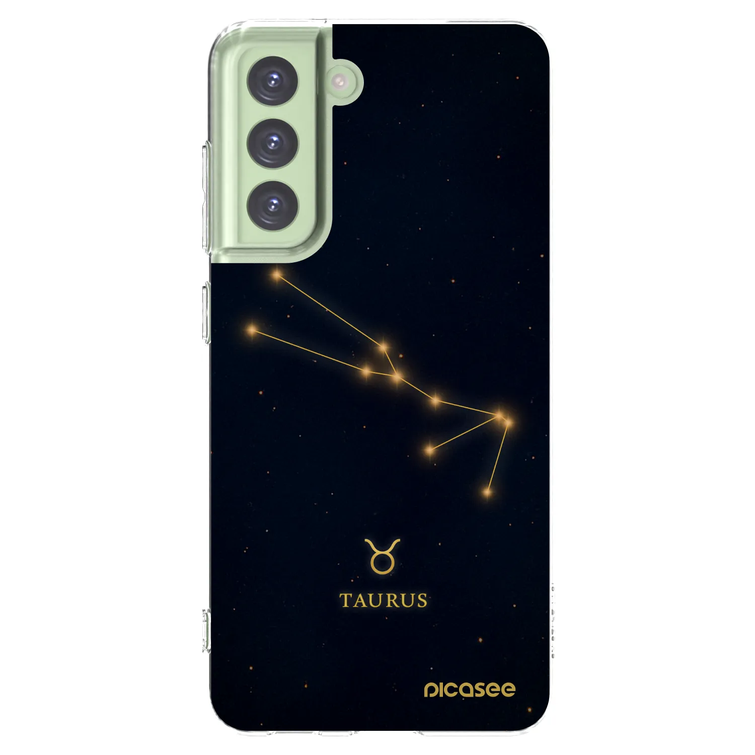 Picasee Samsung Galaxy S21 FE 5G Hülle - Transparentes Silikon - TAURUS