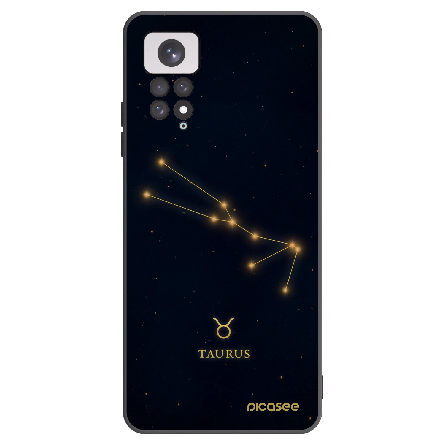 Picasee Xiaomi Redmi Note 11 Hülle - Schwarzes Silikon - TAURUS