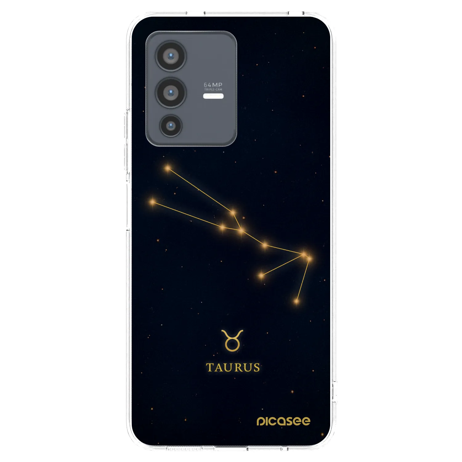 Picasee Vivo V23 5G Hülle - Transparentes Silikon - TAURUS