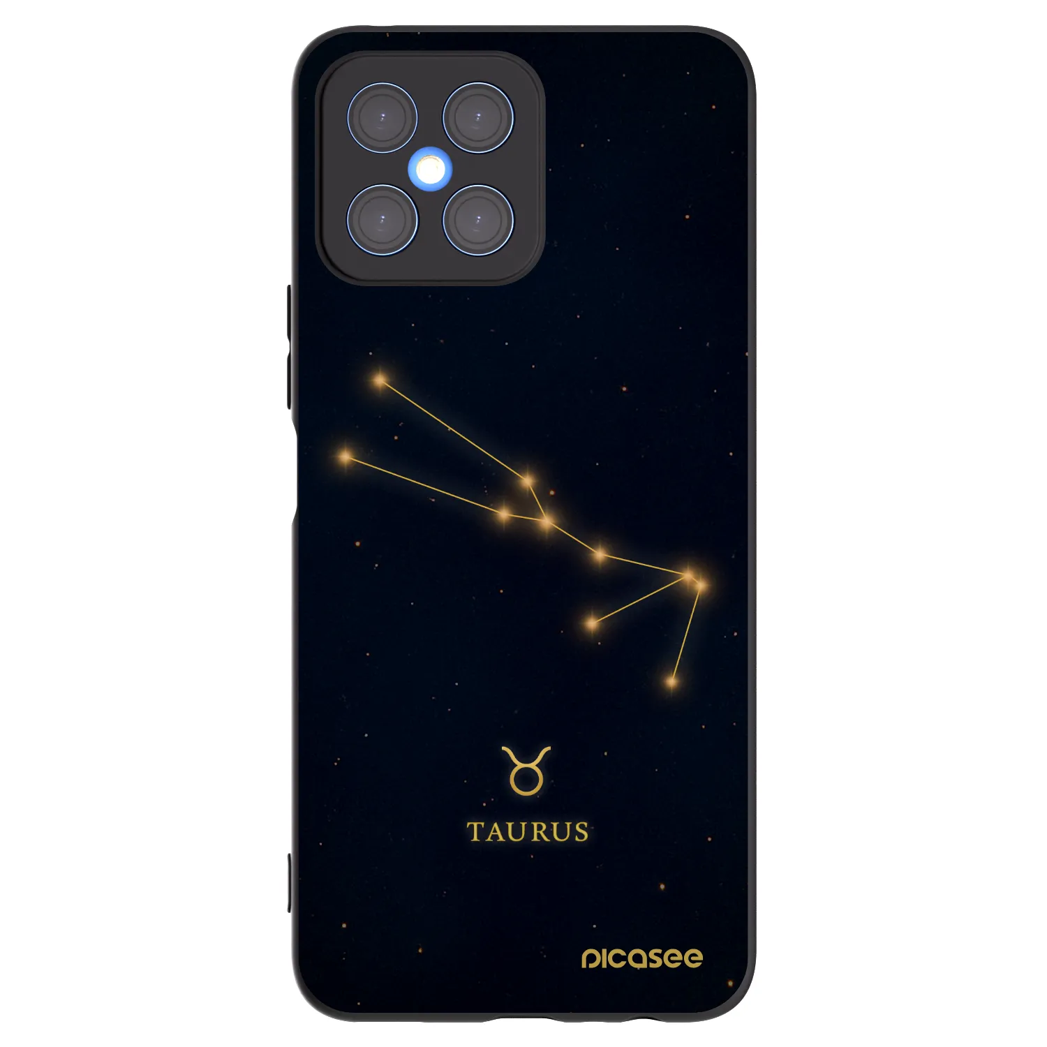 Picasee Honor X8 4G Hülle - Schwarzes Silikon - TAURUS