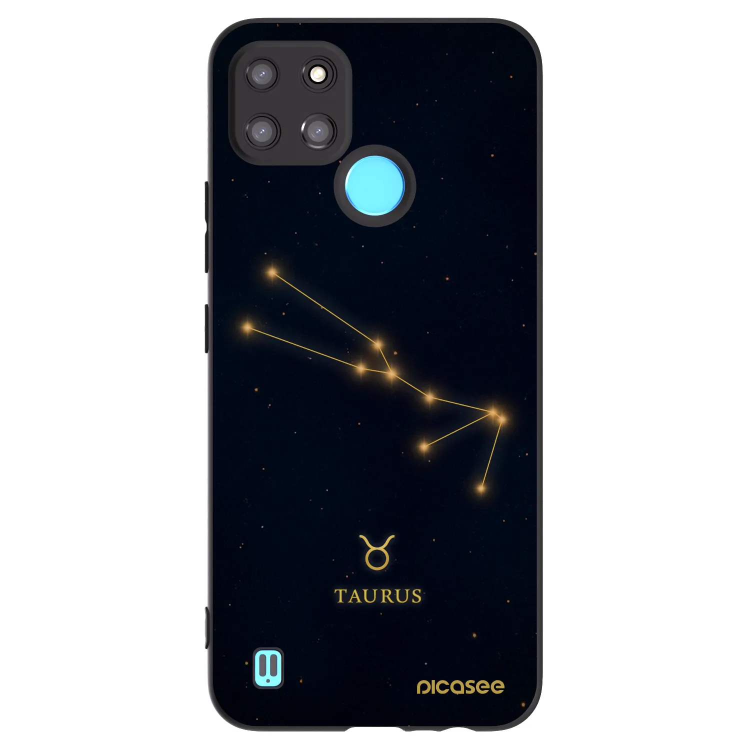 Picasee Realme C21Y Hülle - Schwarzes Silikon - TAURUS